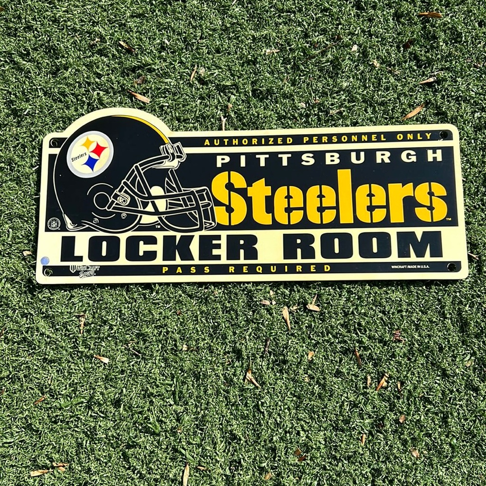 Vintage NFL Pittsburgh Steelers Locker Room Sign